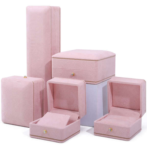 luxury custom logo jewelry packaging box for bracelet necklace ring - front view