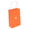 Custom brown twist handle food paper bag for food service, bakery, gifts and boutique takeaway packaging