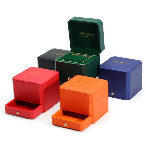 square double layer travel watch box for men and women watch storage - detail view