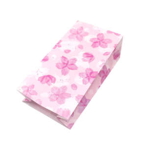 white kraft paper square bottom white kraft bakery bag with logo printing detail