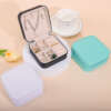 leather travel jewelry storage box for stud earrings necklace ring set - retail presentation
