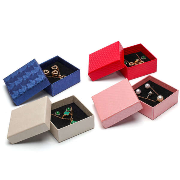 luxury printed heaven and earth cover paper jewelry box - retail display