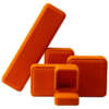 orange custom logo ring jewelry packaging box - gift packaging