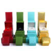 paper jewelry gift box with filled leather insert view 2