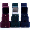 luxury PU leather jewelry set box for necklace bracelet stud earrings ring view 1