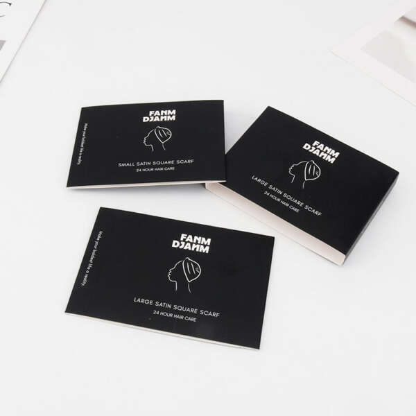 wholesale scarf printed logo paper sleeve packaging - open display view