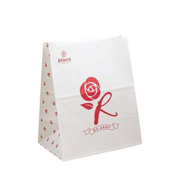 durable printed SOS kraft paper bag for food grocery packing view 1