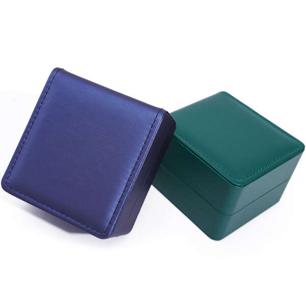 PU leather watch gift box with pillow insert and custom logo - gift packaging use