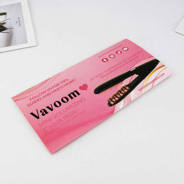 custom mini hair iron printed paper box sleeve packaging - open display view