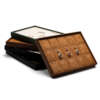 PU leather round edge jewelry display tray for rings earrings pendants bracelets - detail view