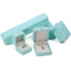 sky blue crown leather jewelry box for bracelet pendant necklace ring - gift packaging