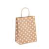 white purple takeaway paper bag with printed logo view 3