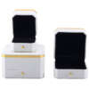 white octagonal PU leather jewelry box for bracelet necklace ring view 1