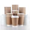 biodegradable PLA coated coffee cup and seed paper bag packaging view 5