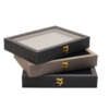 Luxury jewelry storage plate with clear PU cover