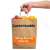 custom printed recycled takeaway kraft paper bag with logo view 2