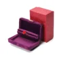 Purple custom logo metal jewelry box for earrings