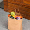 small jewelry kraft gift bag with handles and logo view 3