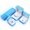 octagonal PU leather jewelry packaging box with metal button view 4