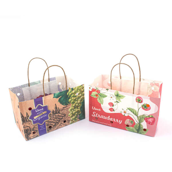 printed fruit paper bag for apples grapes produce packaging view 1