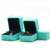 luxury PU leather jewelry ring box for retail gift display view 2