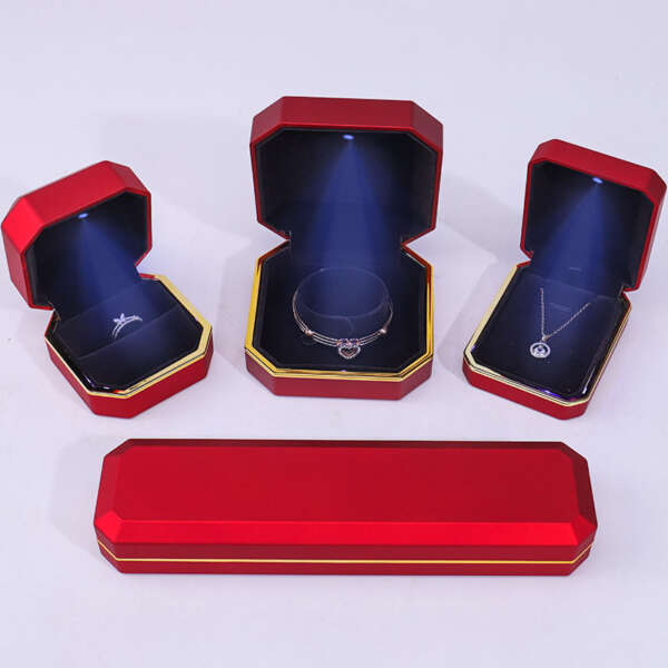 custom painted LED jewelry box for bracelet earrings necklace ring - custom logo option