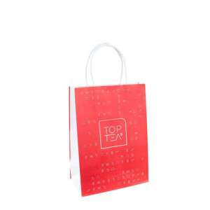 custom logo kraft clothing shopping bag for shoes retail view 1