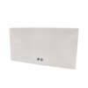 foldable white kraft black logo bag showing black logo printing, foldable structure and custom size options