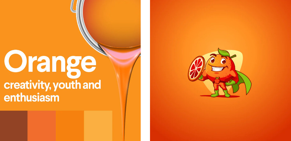 Palette couleur appliquee au design de marque et packaging