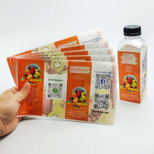 Transparent BOPP beverage bottle label