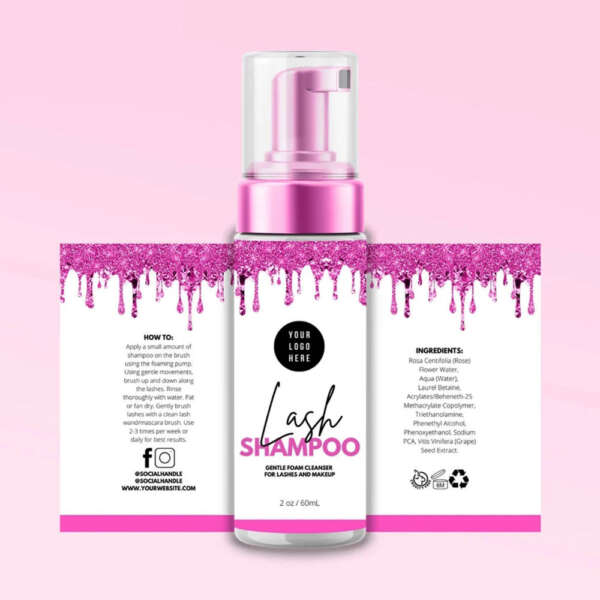 Custom logo stickers for beauty product bottles