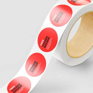 Custom round adhesive logo labels
