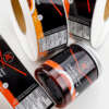 Sticky food container labels with natural paper look
