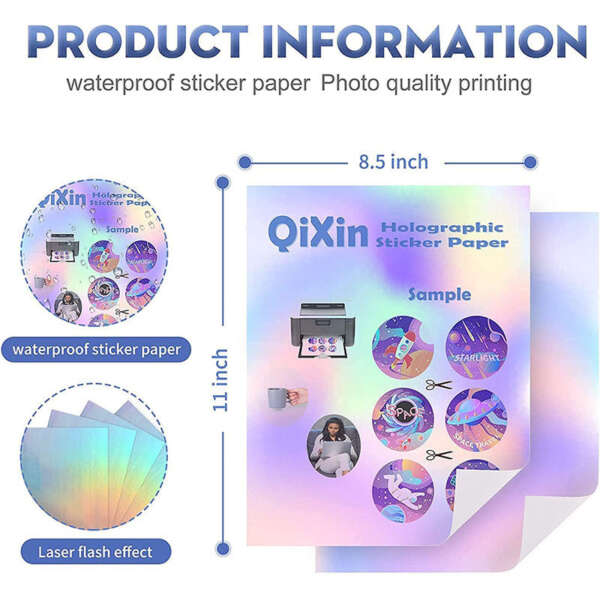 Custom holographic sticker paper