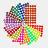 Round colorful label stickers for inventory color coding