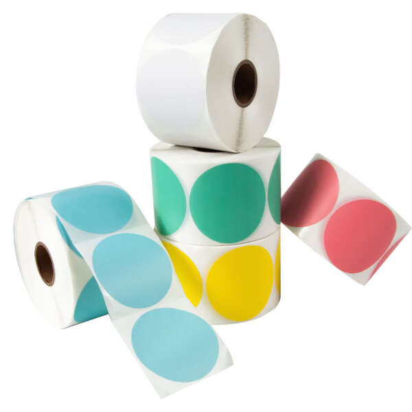 Self adhesive circle labels