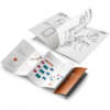 Custom packaging booklet printing with glossy matte lamination