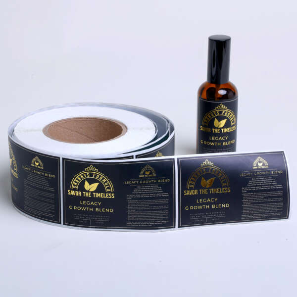 Custom waterproof label stickers on roll for food and cosmetics