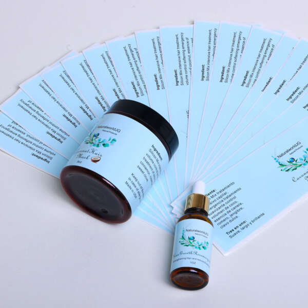 Beauty product logo stickers