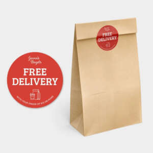 Tamper proof restaurant takeaway label roll for sealing containers