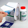 Waterproof health product packaging labels