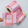 Biodegradable gold foil cosmetic bottle labels