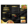 A4 restaurant menu card with full color printing