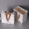 black thank you beauty gift paper bag with custom logo print view 5