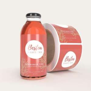 Lemon orange juice bottle label roll