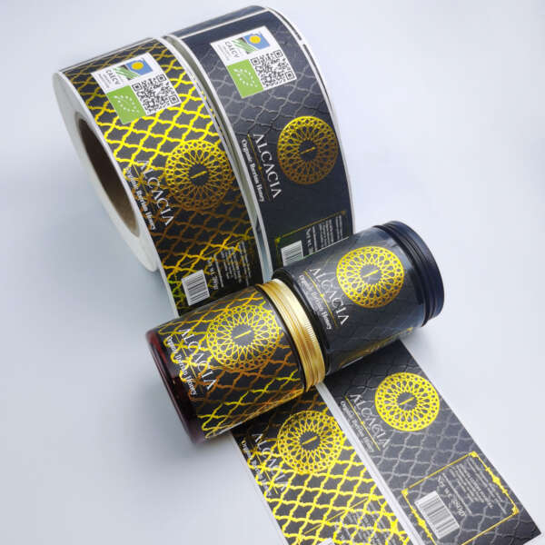 Custom food container label for honey and jam