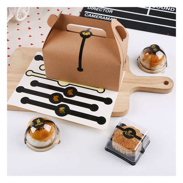 Long strip cake box sealing sticker