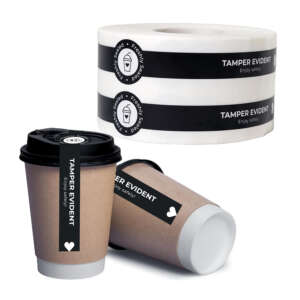 Waterproof vinyl seal sticker for milk tea lids