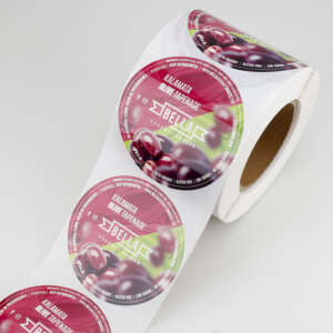 Waterproof round logo stickers