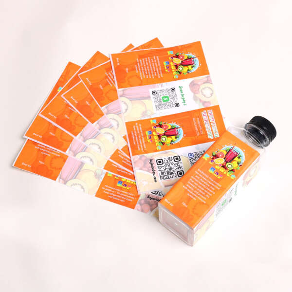 32oz mango juice bottle label printing